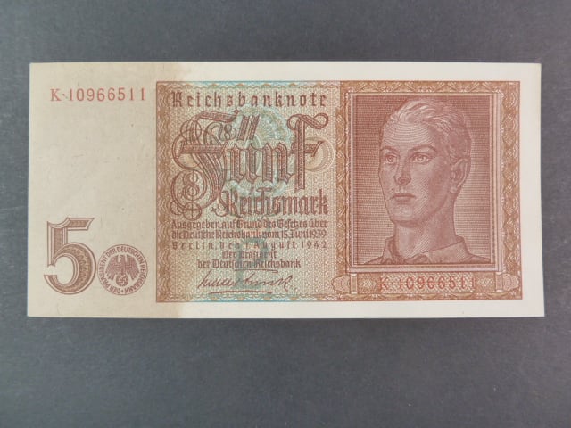 Německo, 5 Rtm 1942 série K, 8-mi místný číslovač, Ba. D1b