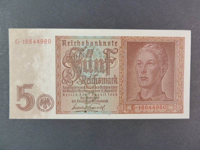 Německo, 5 Rtm 1942 série G, 8-mi místný číslovač, Ba. D1b