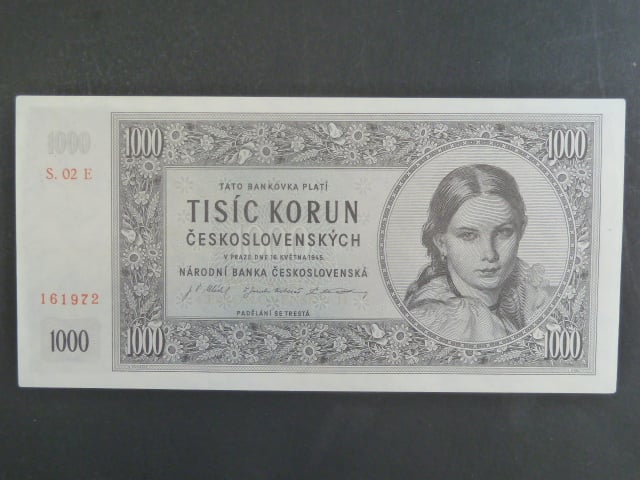 1000 Kčs 16.5.1945 série E 27