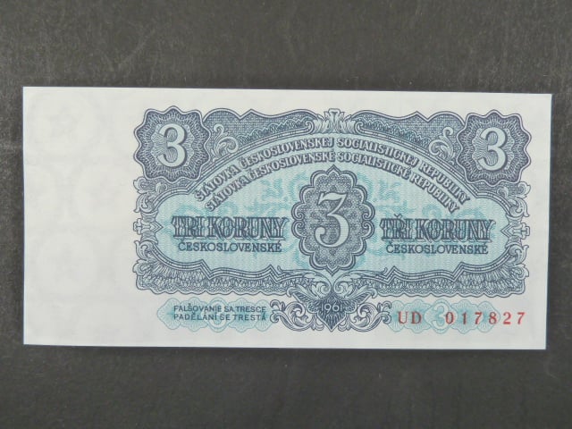 3 Kčs 1961 série UD