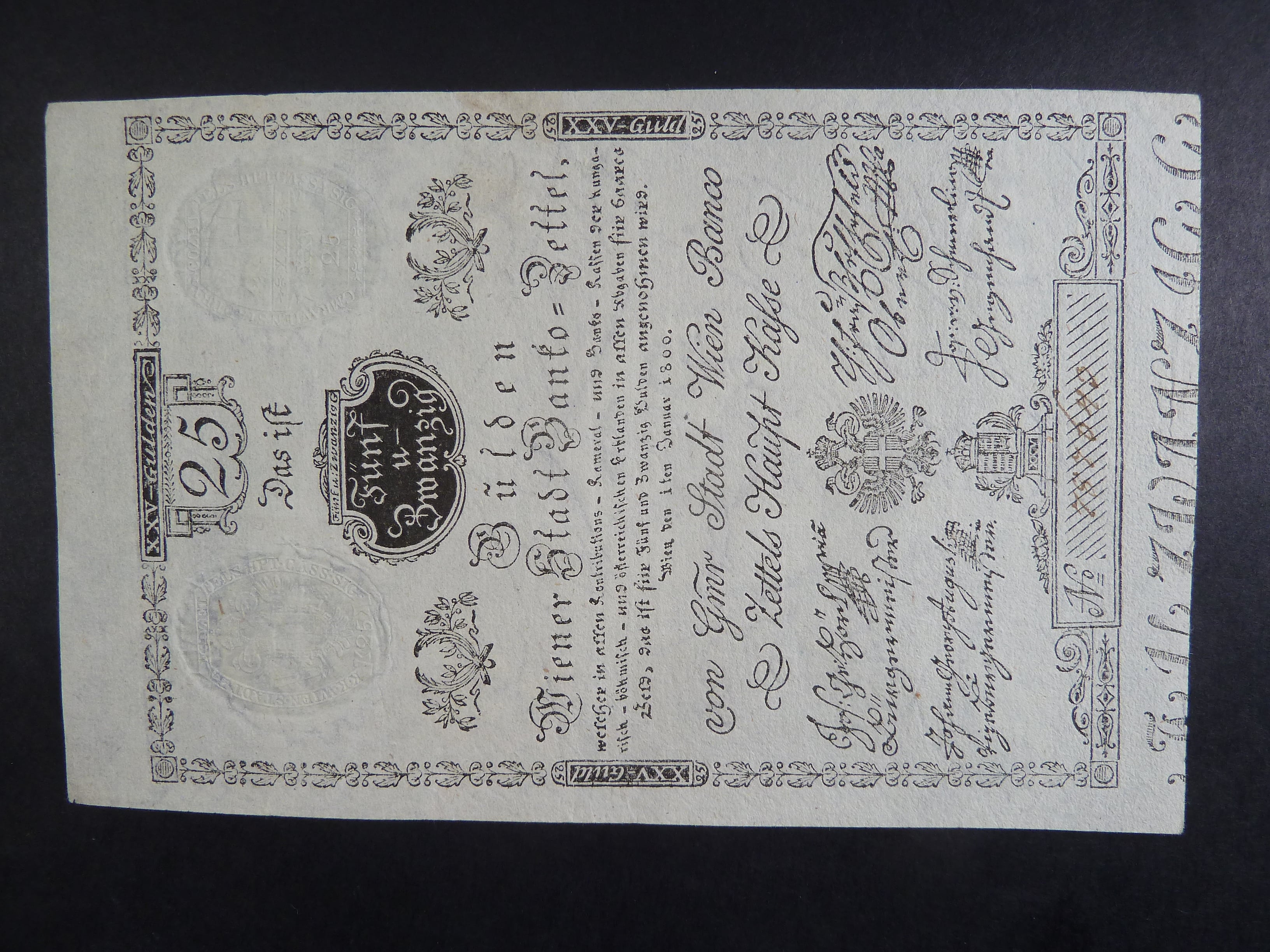25 Gulden 1.1.1800, Ri. 34, Pi. A33