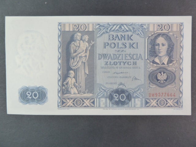 Polsko, 20 Zl 1936 série AM, Ba. PL 7