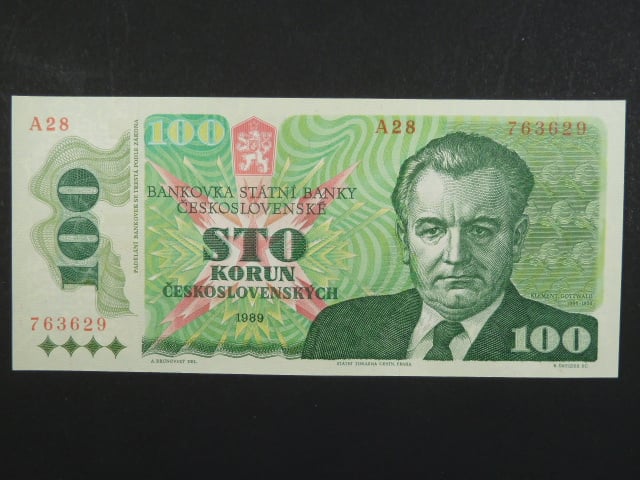100 Kčs 1989 s. A 24