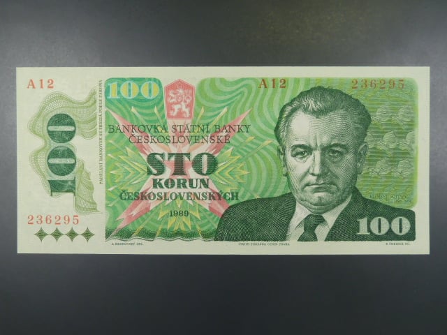 100 Kčs 1989 s. A 12