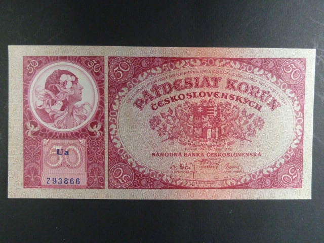 50 Kč 1.10.1929, serie Ua