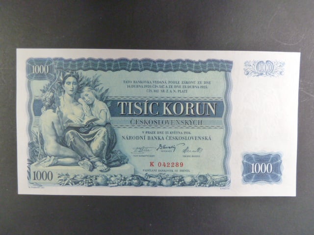 1000 Kč 25.5.1934, série K