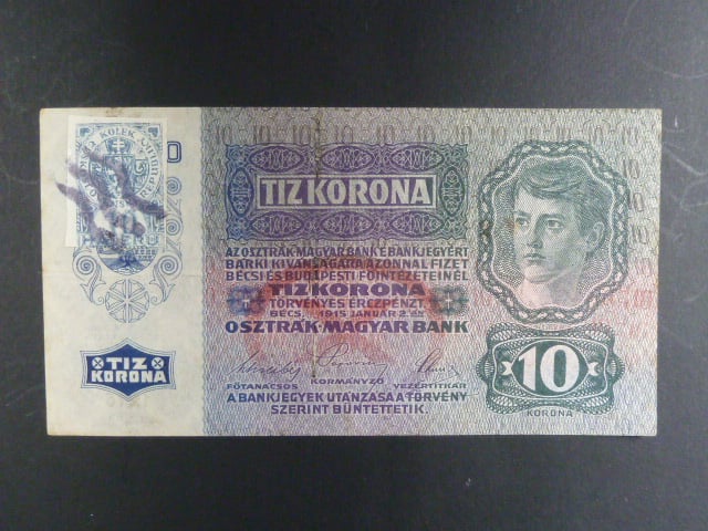 10 K 2.1.1904, kolkovaná - padělek kolku s vlnkovým raz. Da. 11