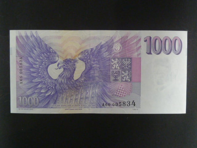 1000 Kč 1993 s. A 66, Baj. CZ 8, Pi. 8