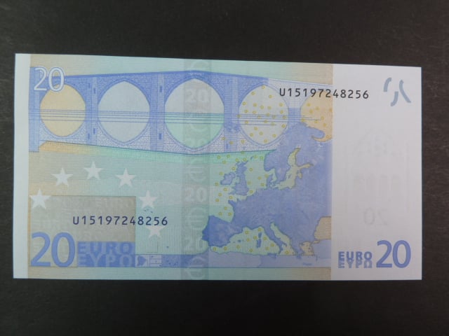 20 Euro 2002 s.U, Francie, podpis Willema F. Duisenberga, L006 tiskárna Banque de France, Francie