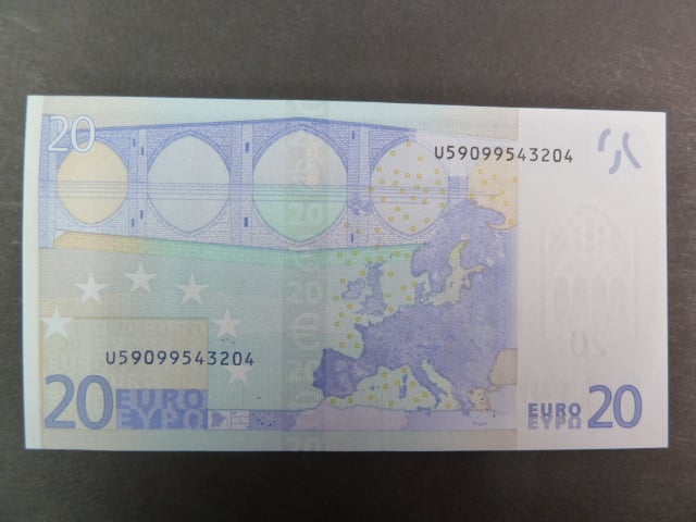 20 Euro 2002 s.U, Francie, podpis Jeana-Clauda Tricheta, L048 tiskárna Banque de France, Francie