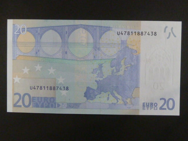 20 Euro 2002 s.U, Francie, podpis Jeana-Clauda Tricheta, L078 tiskárna Banque de France, Francie