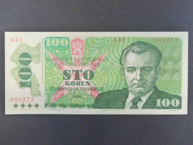 100 Kčs 1989 s. A 31, vzácně se vyskytující vysoká série