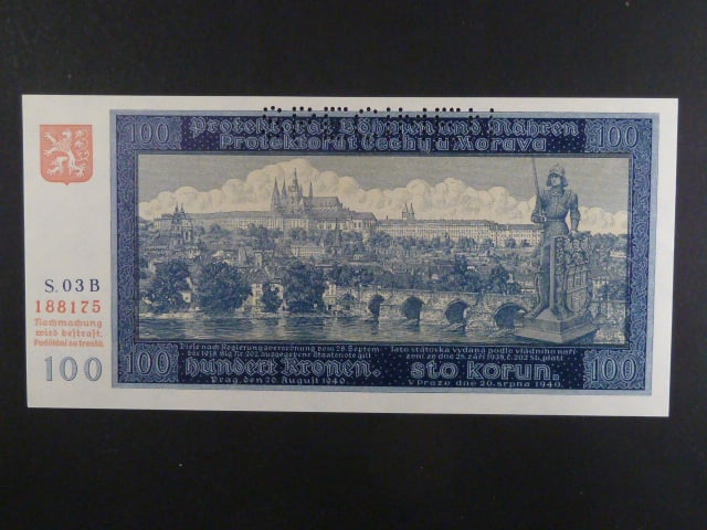 100 K 1940, série 03 B I. vydání, perf. SPECIMEN