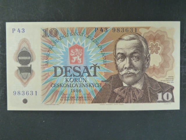 10 Kčs 1986 série P 43