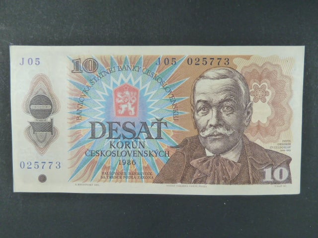 10 Kčs 1986 s. J 05