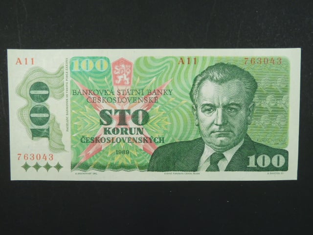 100 Kčs 1989 s. A 11