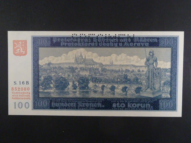 100 K 1940 série 16 B, I. vydání, perf. SPECIMEN