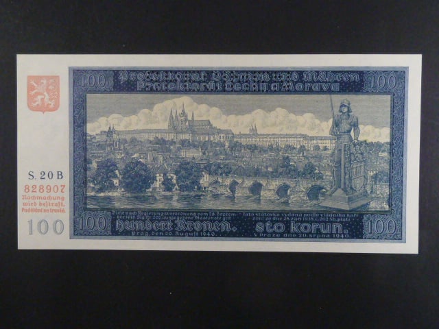 100 K 1940 série 20 B, I. vydání, perf. SPECIMEN