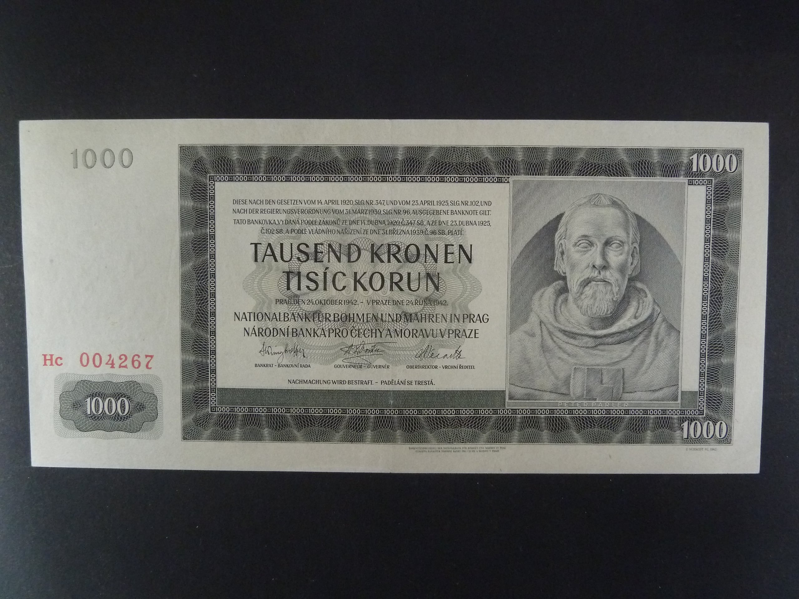 1000 K 24.10.1942 série Hc III. vydání