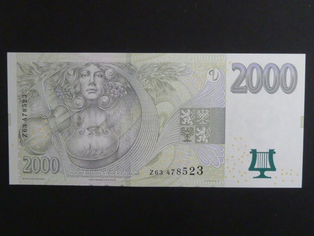 2000 Kč 2007 série Z 63