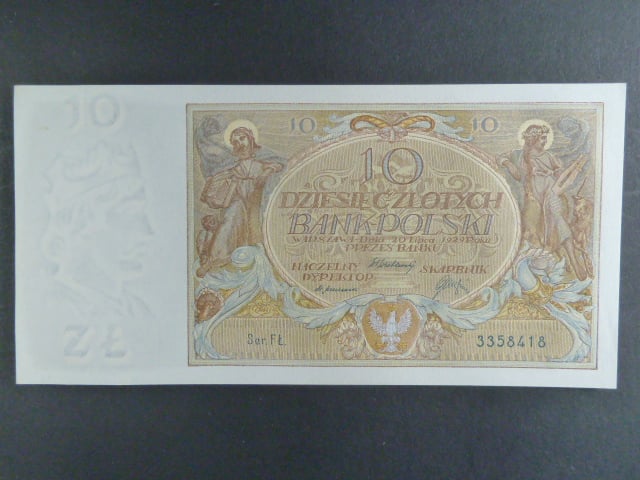 Polsko, 10 Zl 1929 série FL., Ba. PL 5