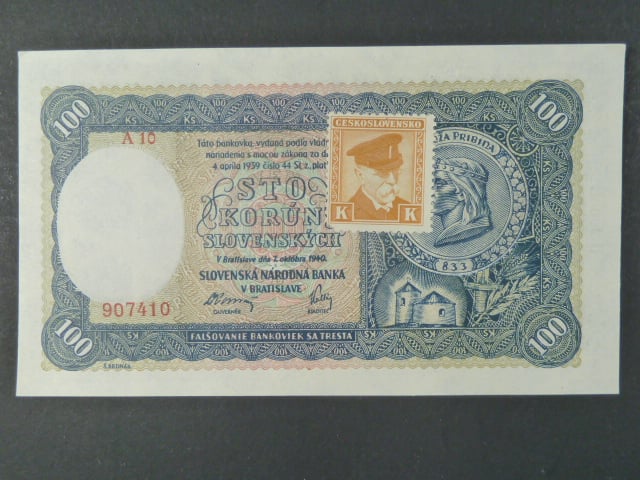 100 Ks 7.10.1940 II.vydání, kolkovaná série A10