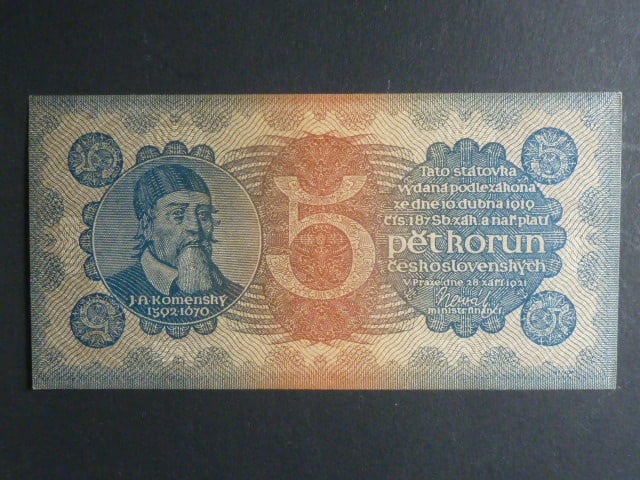 5 Kč 28.9.1921, série 6