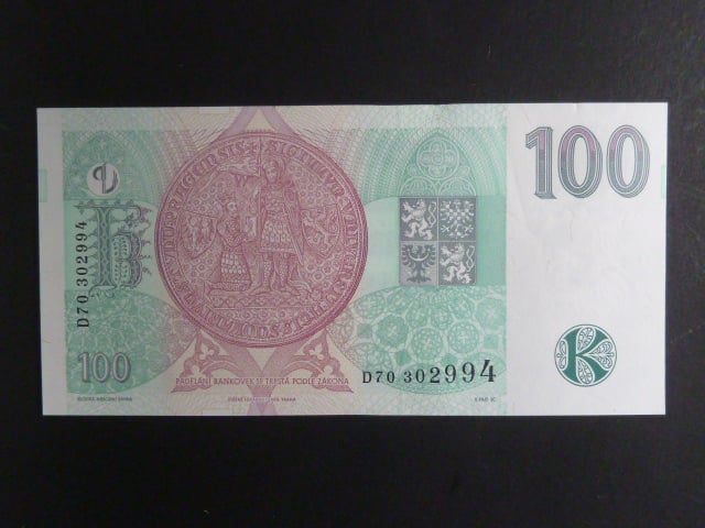 100 Kč 1997 série D 70