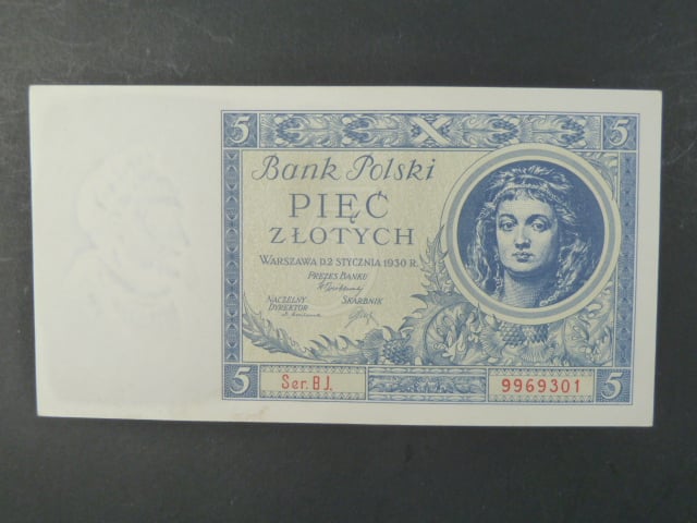 Polsko, 5 Zl 1930 série BJ., Ba. PL 3c