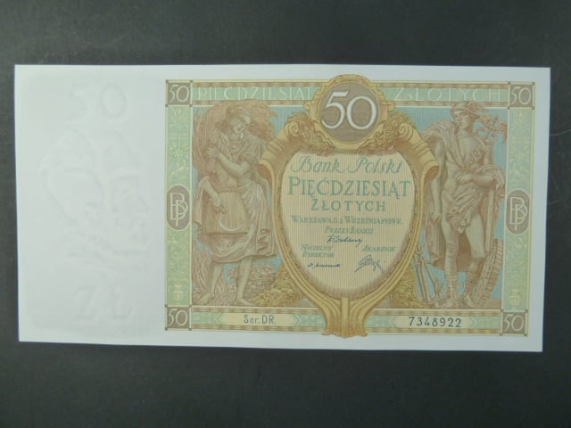 Polsko, 50 Zl 1929 série DR., Ba. PL 9b