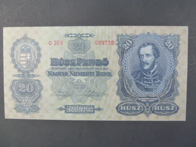 Maďarsko, 20 Pengö 1930 série C 259, Ba. H7
