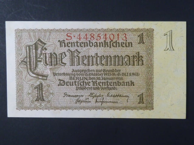Německo, 1 Rtm 1937 série S, 8-mi místný říšský číslovač, Ba. D11b