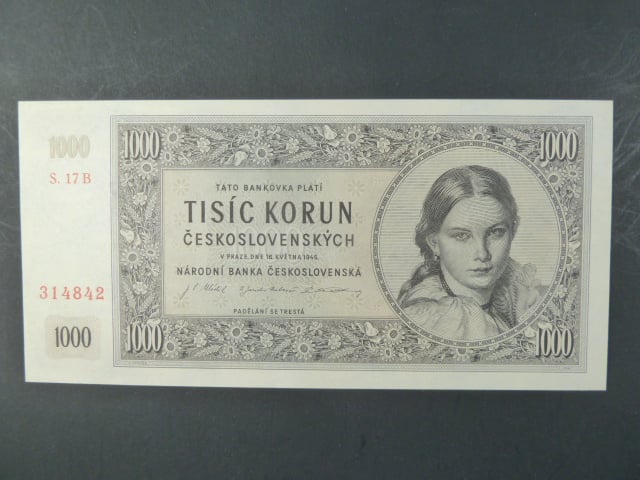 1000 Kčs 16.5.1945 série B 17