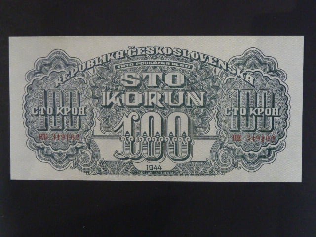 100 K 1944 série HK, číslovač 8, Ba. 59b, bezvadná kvalita