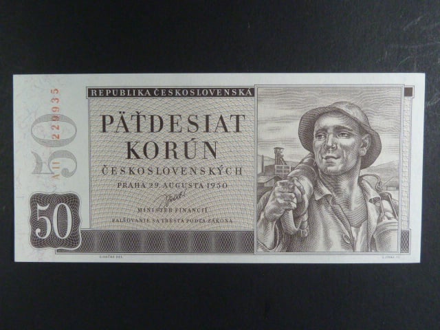 50 Kčs 29.8.1950, série A 11