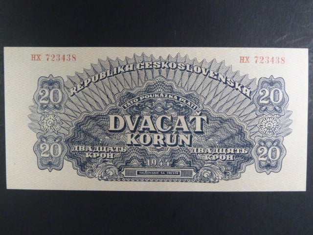 20 K 1944 série HX, číslovač 8