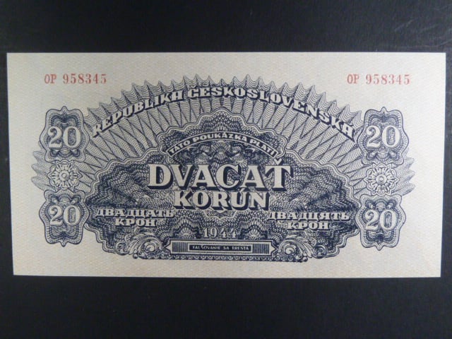 20 K 1944 série OP, číslovač 8