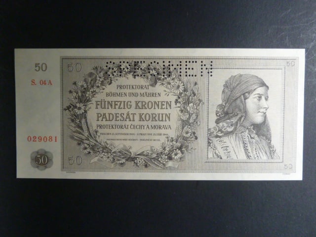50 K 25.9.1944 série 04 A perf. SPECIMEN