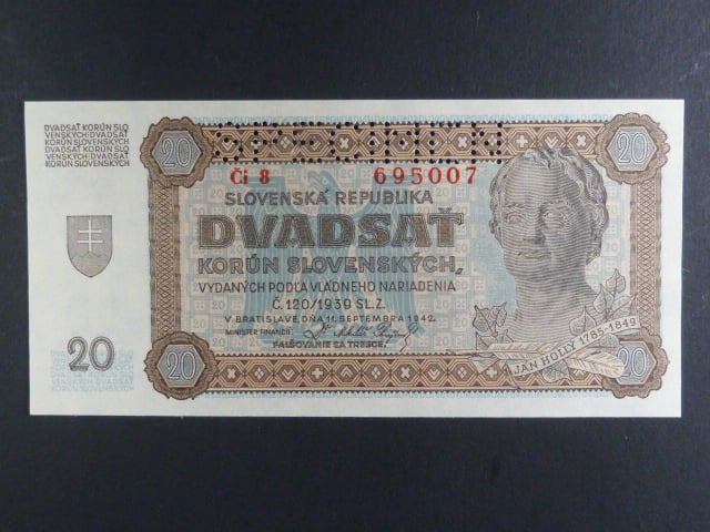 20 Ks 11.9.1942 série Či 8 perf. SPECIMEN nahoře