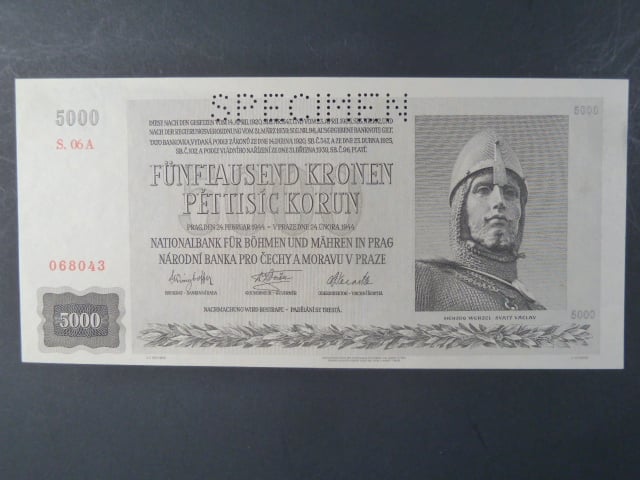 5000 K 1944 série 06 A, perf. SPECIMEN