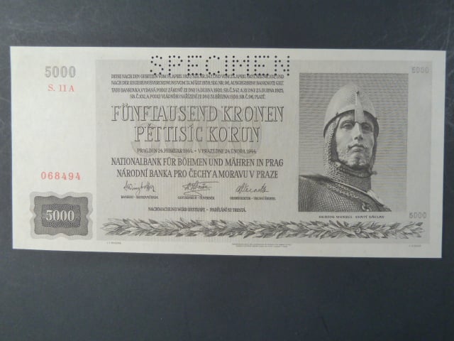5000 K 1944 série 11 A, perf. SPECIMEN