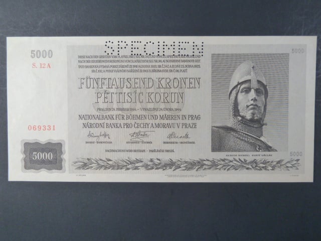 5000 K 1944 série 12 A, perf. SPECIMEN