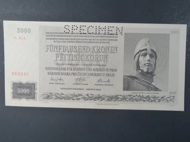 5000 K 1944 série 16 A, perf. SPECIMEN