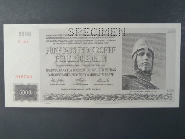 5000 K 1944 série 18 A, perf. SPECIMEN