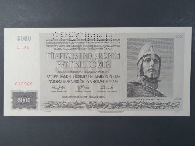 5000 K 1944 série 19 A, perf. SPECIMEN