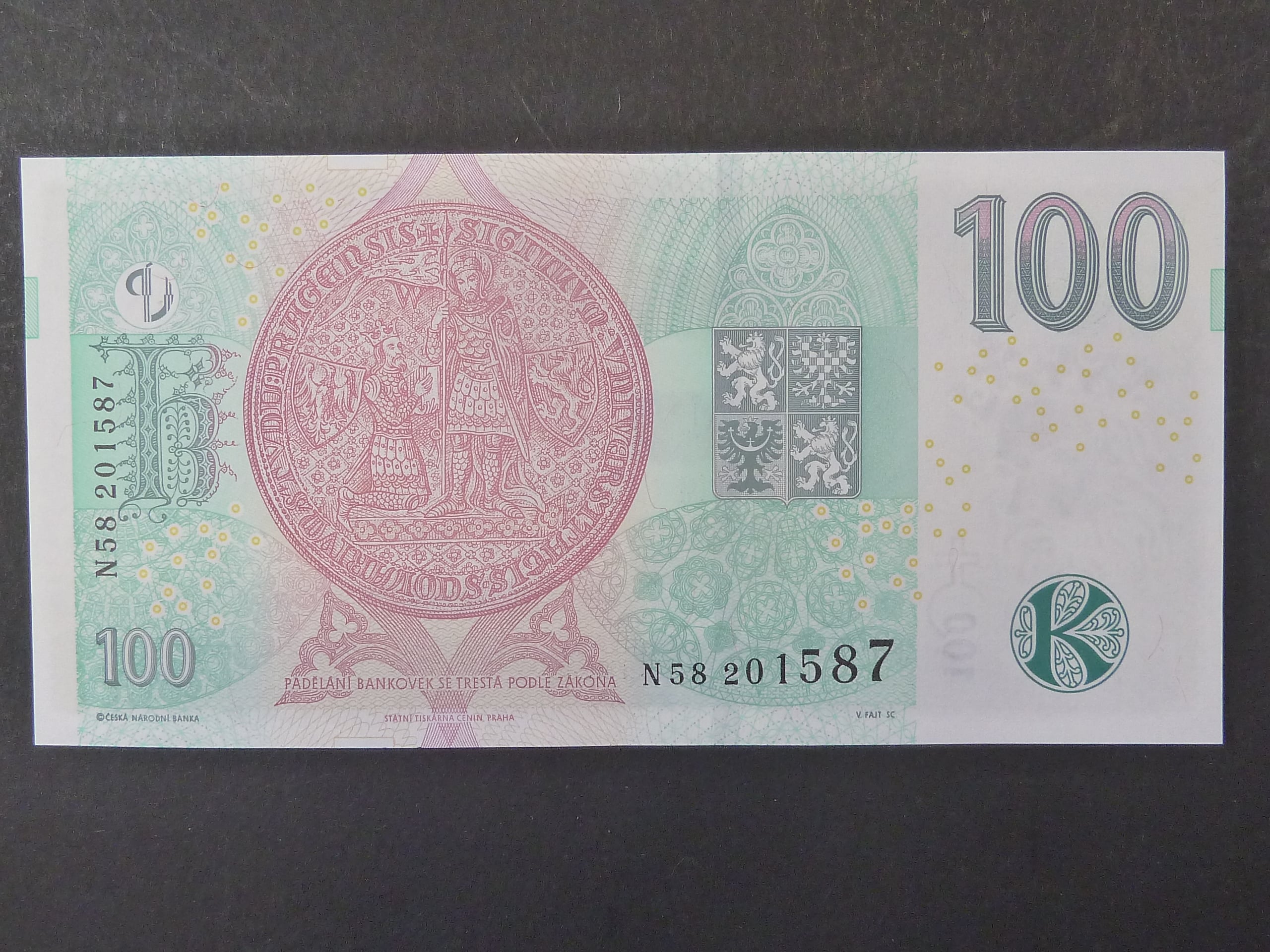 100 Kč 2018 série N 58