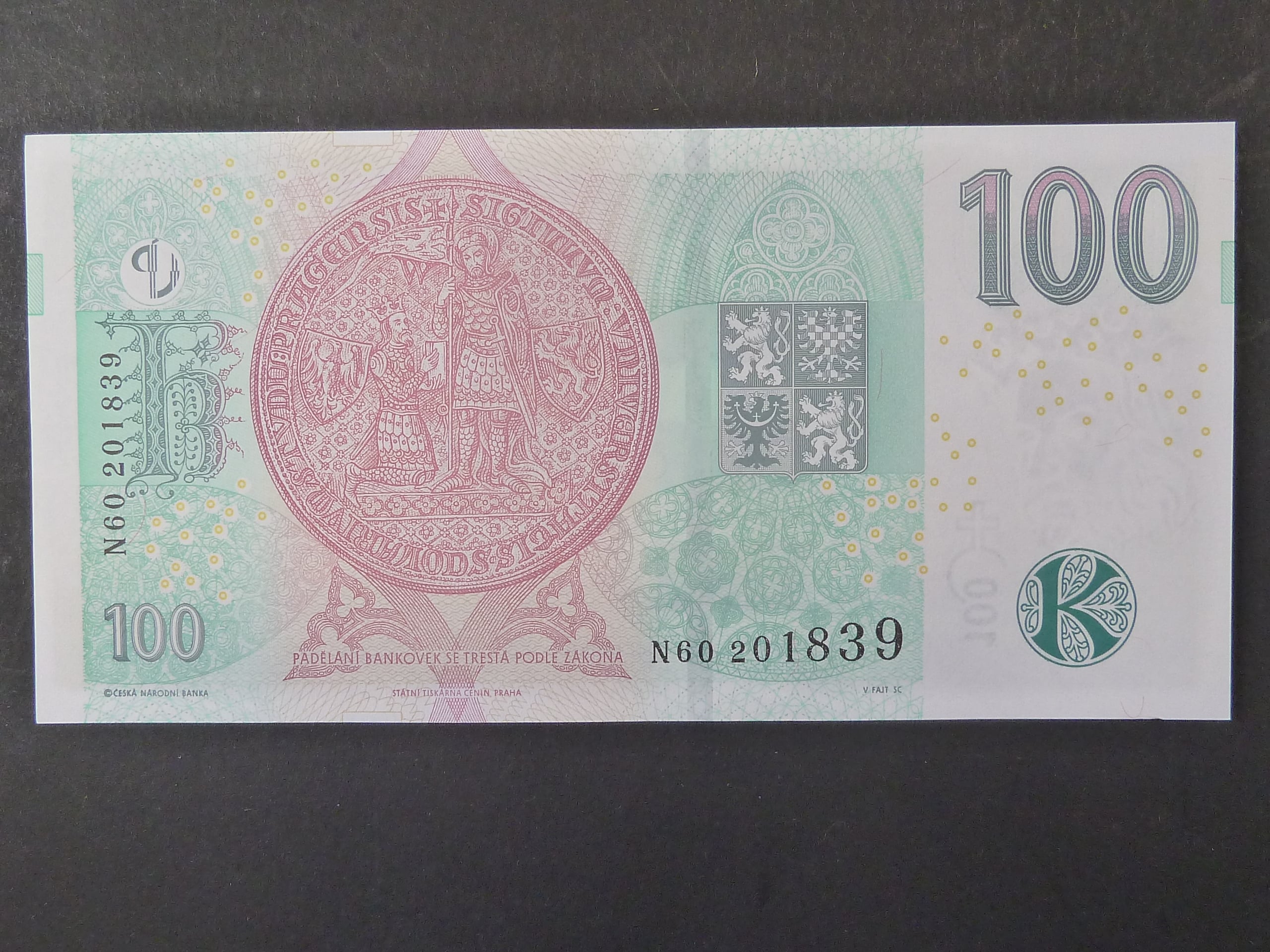 100 Kč 2018 série N 60