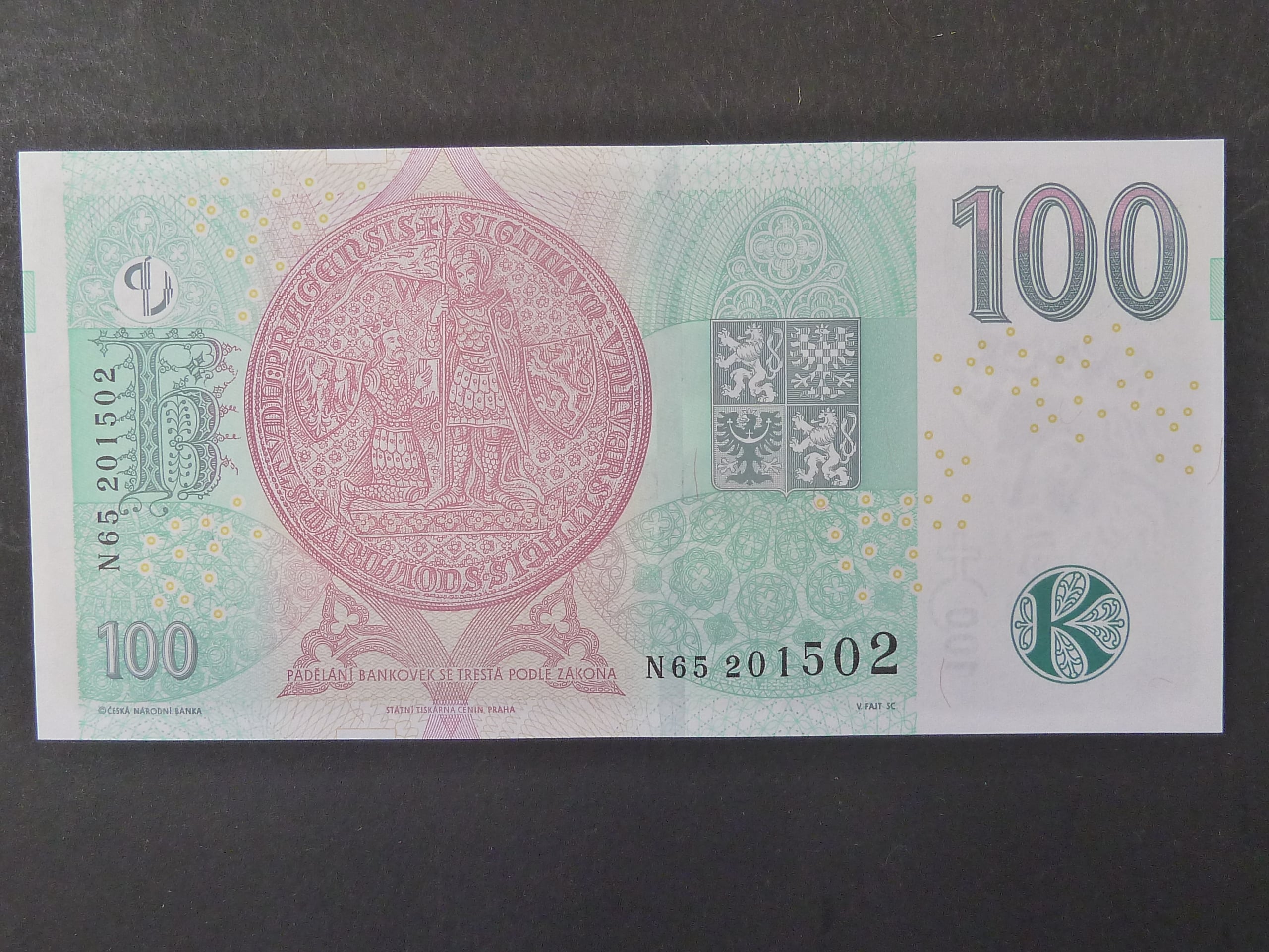 100 Kč 2018 série N 65
