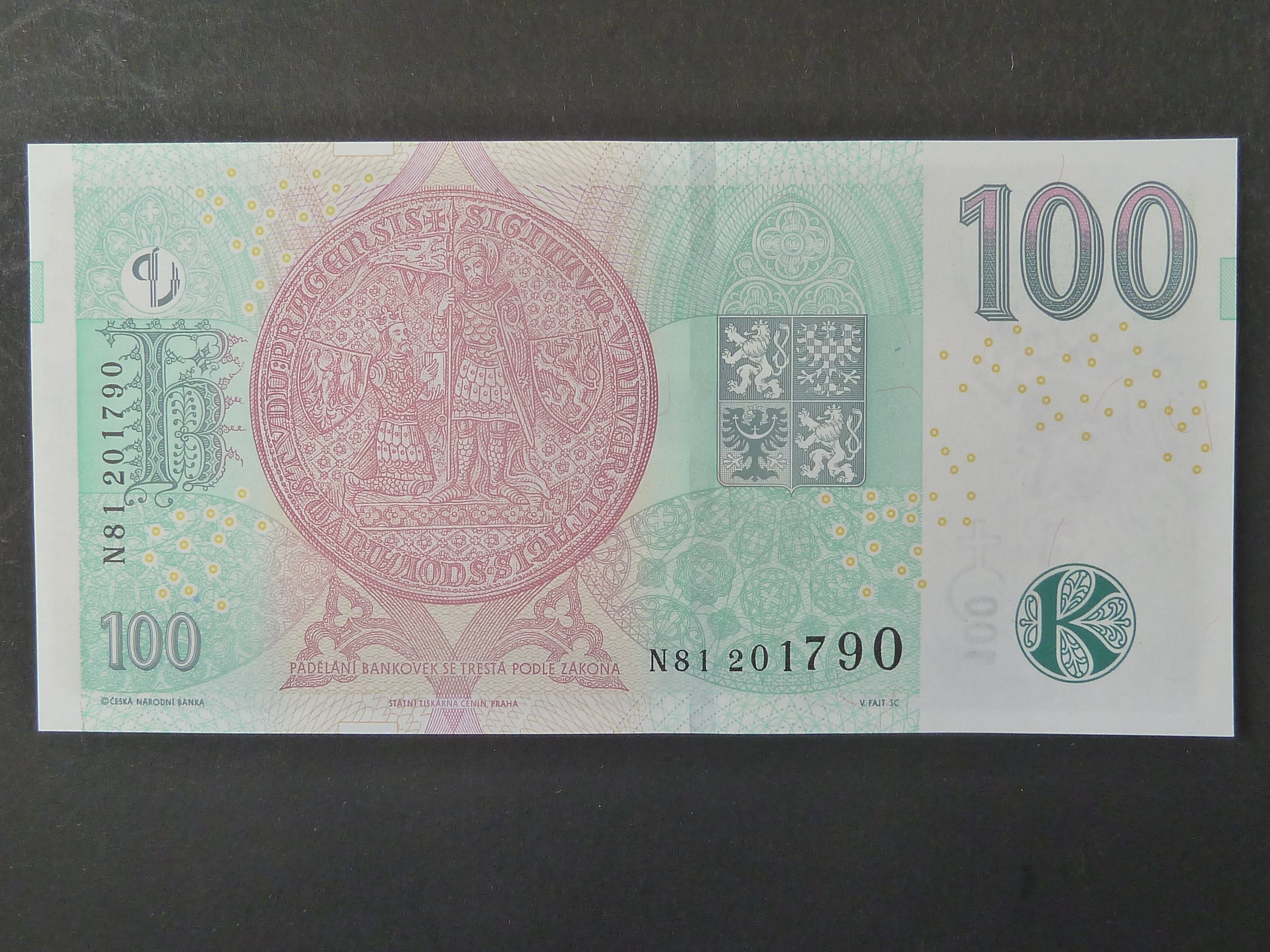 100 Kč 2018 série N 81