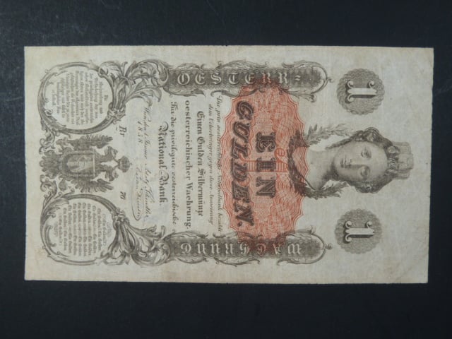 1 Gulden 1.1.1858 série Rr 76